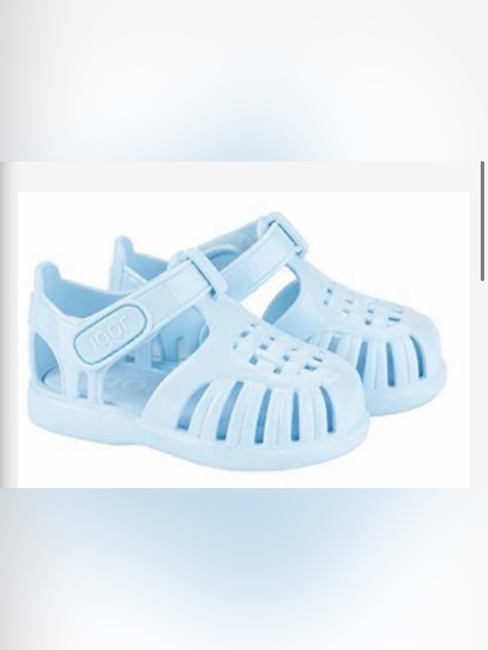 Igor Tobby Celeste Blue Kids Jelly Sandals - 24